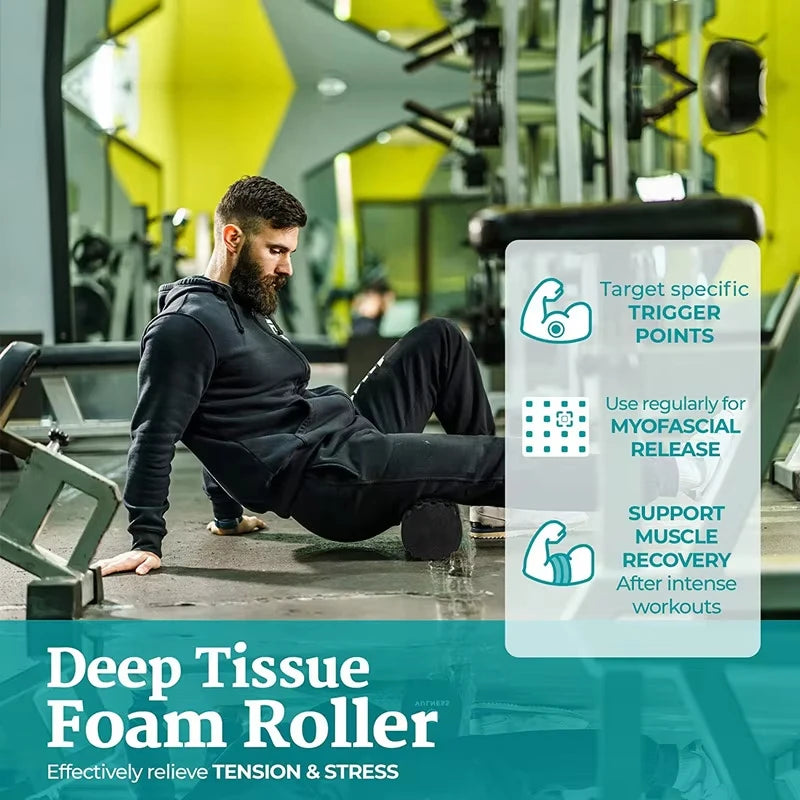 33cm Fitness Foam Roller Yoga Massage Roller EPP Pilates Foam Body Muscle Massage Roller Therapy Exercises Gym Home Exercise - WeightCityStore