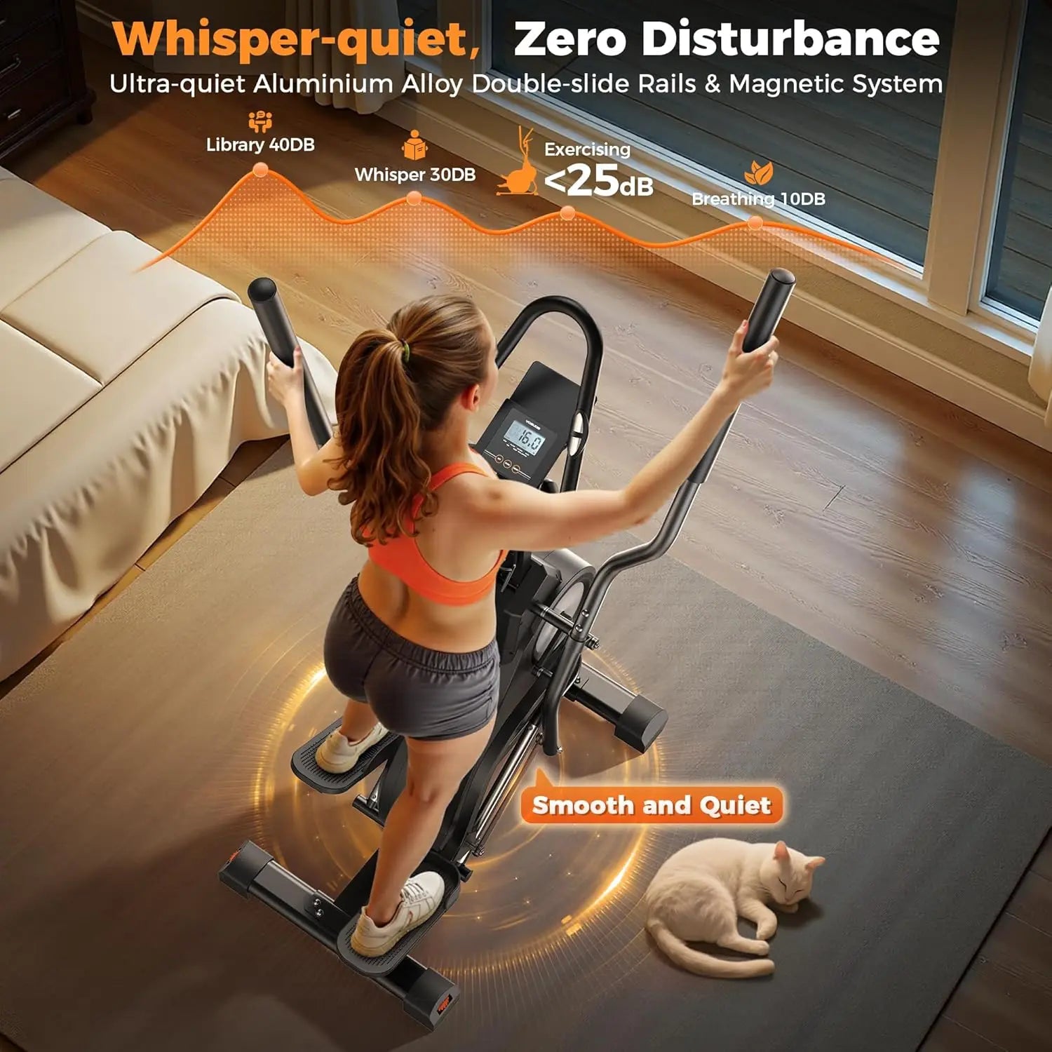 YOSUDA Elliptical Exercise Machine,3-in-1(Elliptical+Cardio Climber+Stair Stepper) Elliptical Machine for Home,Quiet Magnetic - WeightCityStore