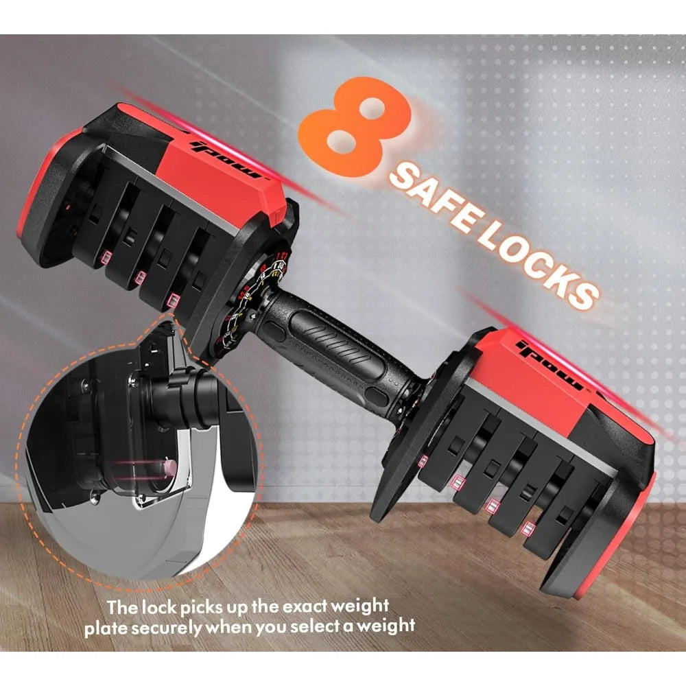 Adjustable 3-in-1 Dumbbell Set, 40 lbs with 12 Increments, Multi-Functional Home Gym Weight Set - WeightCityStore
