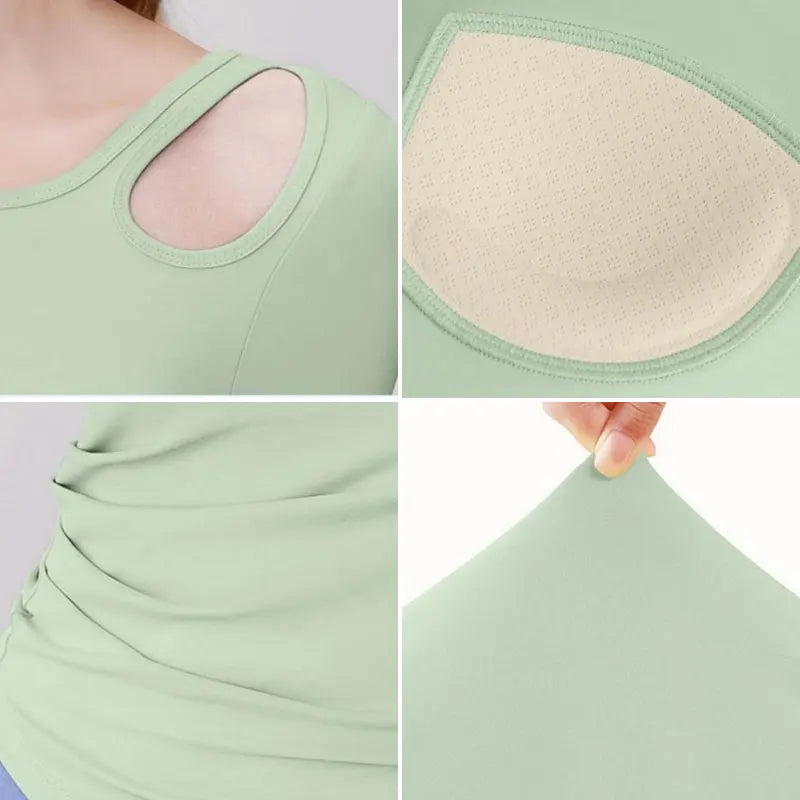 Women Yoga Top Lightweight Breathable Comfortable Yoga Long T-Shirt Casual Fitness Running Cycling Workout Yoga Long T-Shirt - WeightCityStore