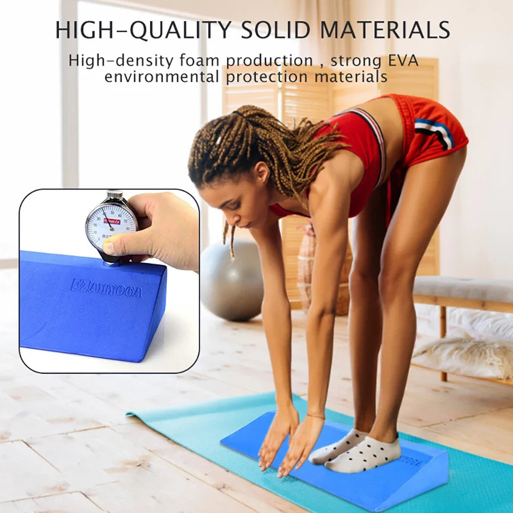 1/2Pcs Yoga Wedge Block EVA Foam Yoga Wedge Stretch Slant Board Wrist Lower Back Support Pilates Wedge Squat Fitness Accessories - WeightCityStore