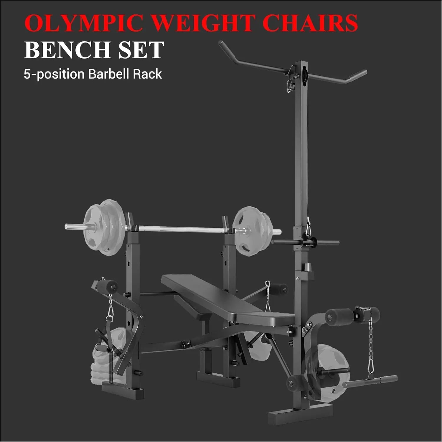 Weight Bench, Foldable Bench Press Set with Leg Extension, Adjustable Workout Bench  for Training Home Gym - WeightCityStore