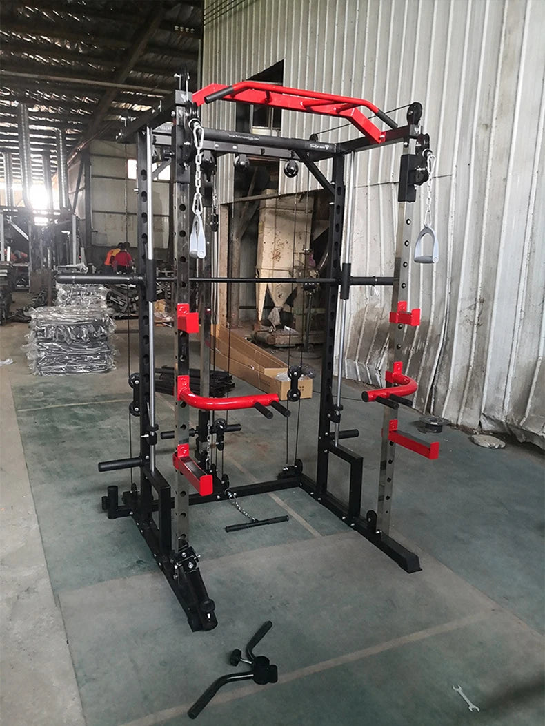 Smith machine squat rack, gantry stand, household comprehensive trainer, free squat bench press stand - WeightCityStore