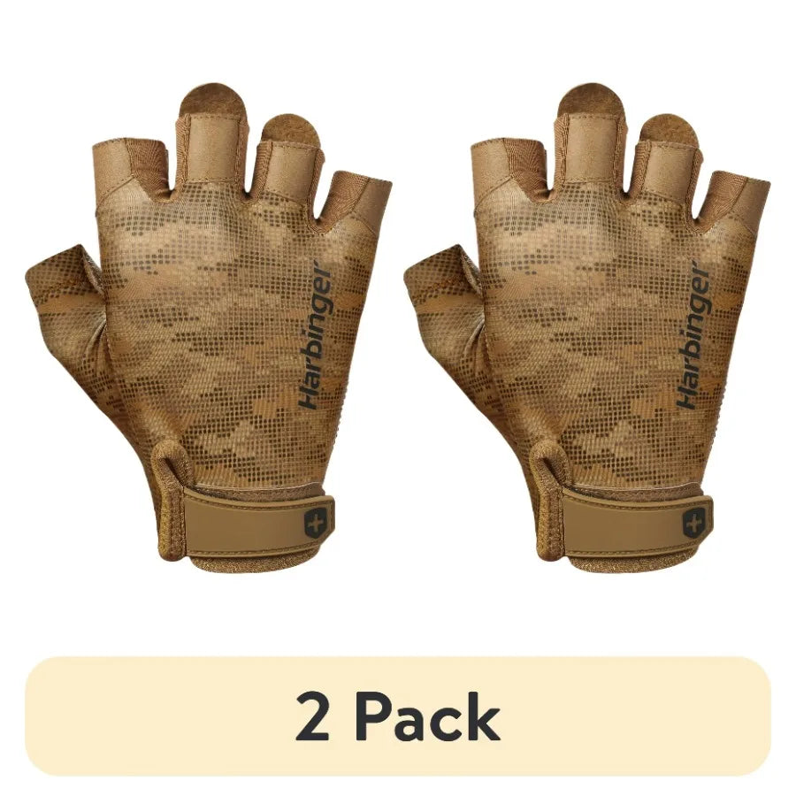 Weightlifting Pro Gloves 2.0 Tan Camo - Gym Gloves for Men & Women, Lifting Support - WeightCityStore