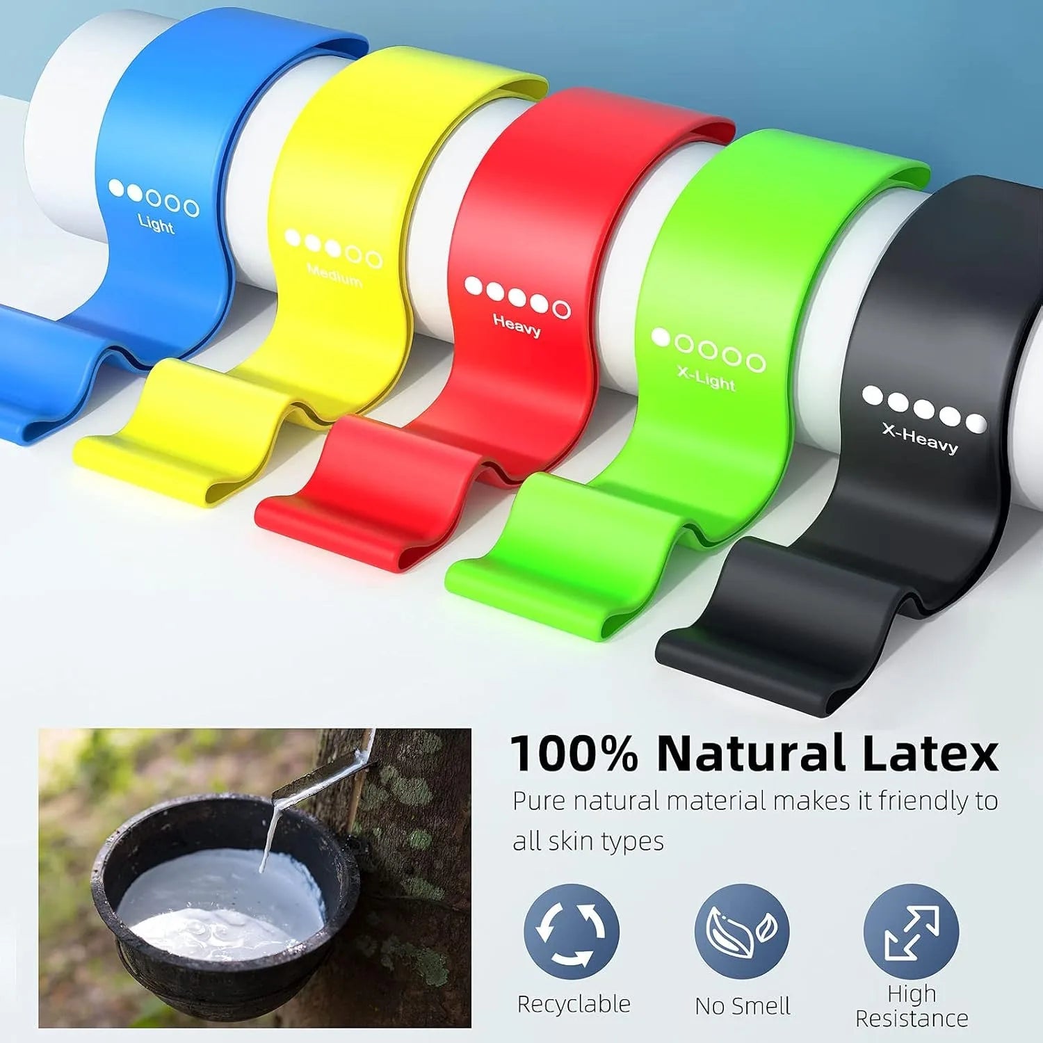 Different Resistance Bands Yoga Band Fitness Exercise Training Hip Tension Band Leg Squat Dance Elastic Loop Stretch Band - WeightCityStore