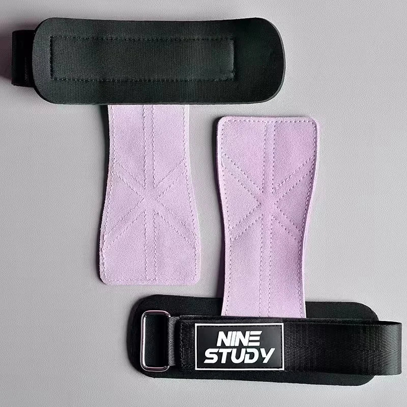 New Leather Gym Gloves Pull-ups Lifting Gymnastic Crossfit Anti-Skid Belt Wraps Support Palm Protection Pads Fitness Accessories - WeightCityStore