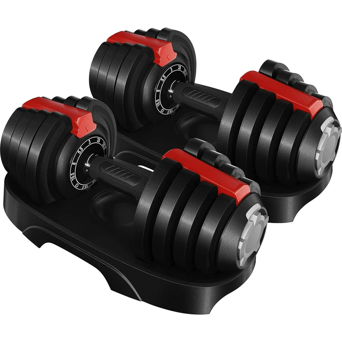 Adjustable Dumbbell Set 28/40/52.5/90LBS Adjustable Dumbbells Fast Adjust Dumbbell Weight Set Single/Pair - WeightCityStore