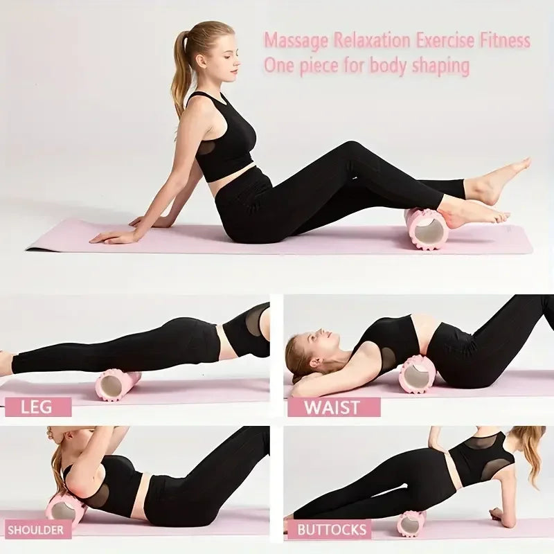 1pc Foam Massage Roller, Hollow Yoga Column Fitness Equipment for Muscle Massage, Physiotherapy and Sports Rehabilitation, Rolle - WeightCityStore