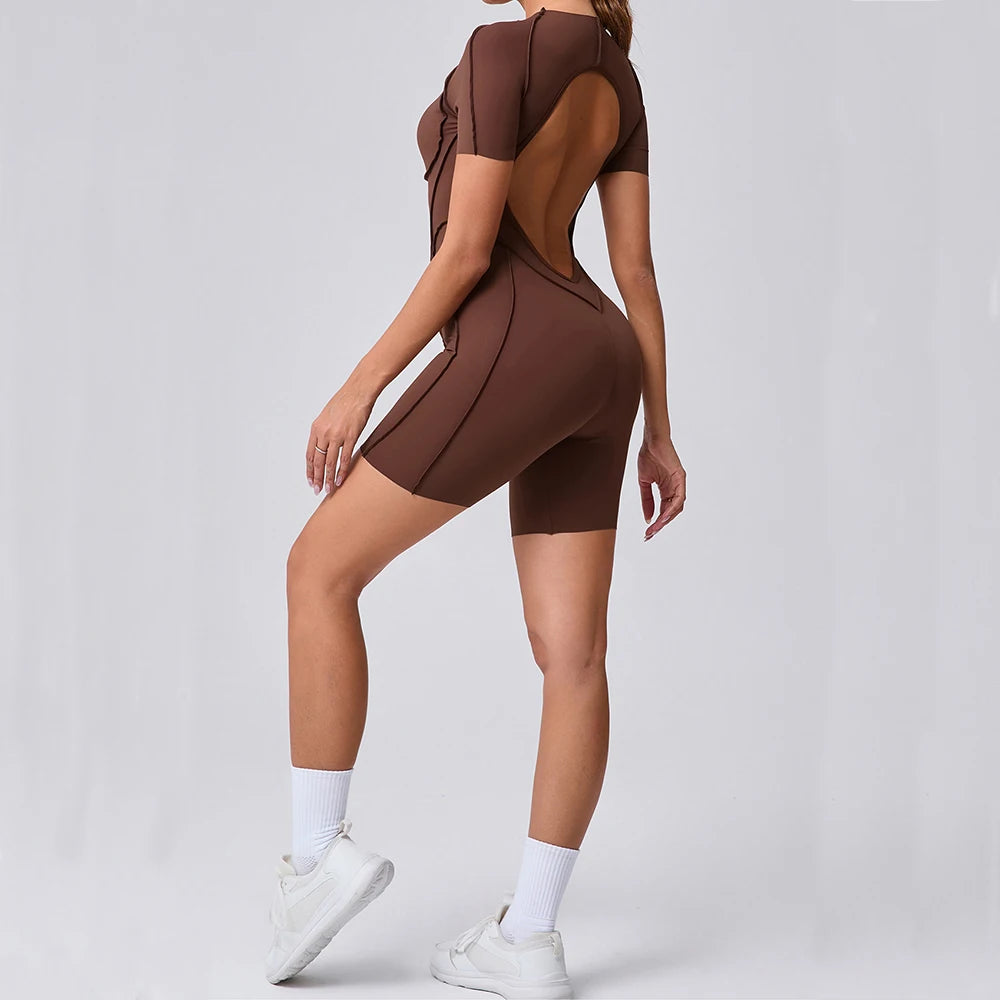 Woman Rompers Gym Set Yoga Clothing Suit for Women Tracksuit Fitness Set Sports Overalls Padding Sporty Jumpsuit Sportswear - WeightCityStore