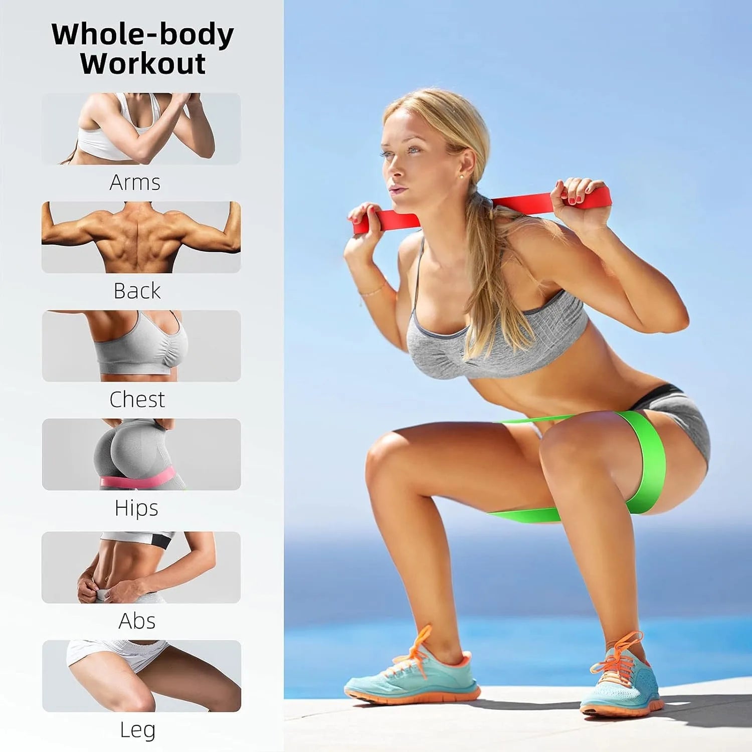 Different Resistance Bands Yoga Band Fitness Exercise Training Hip Tension Band Leg Squat Dance Elastic Loop Stretch Band - WeightCityStore