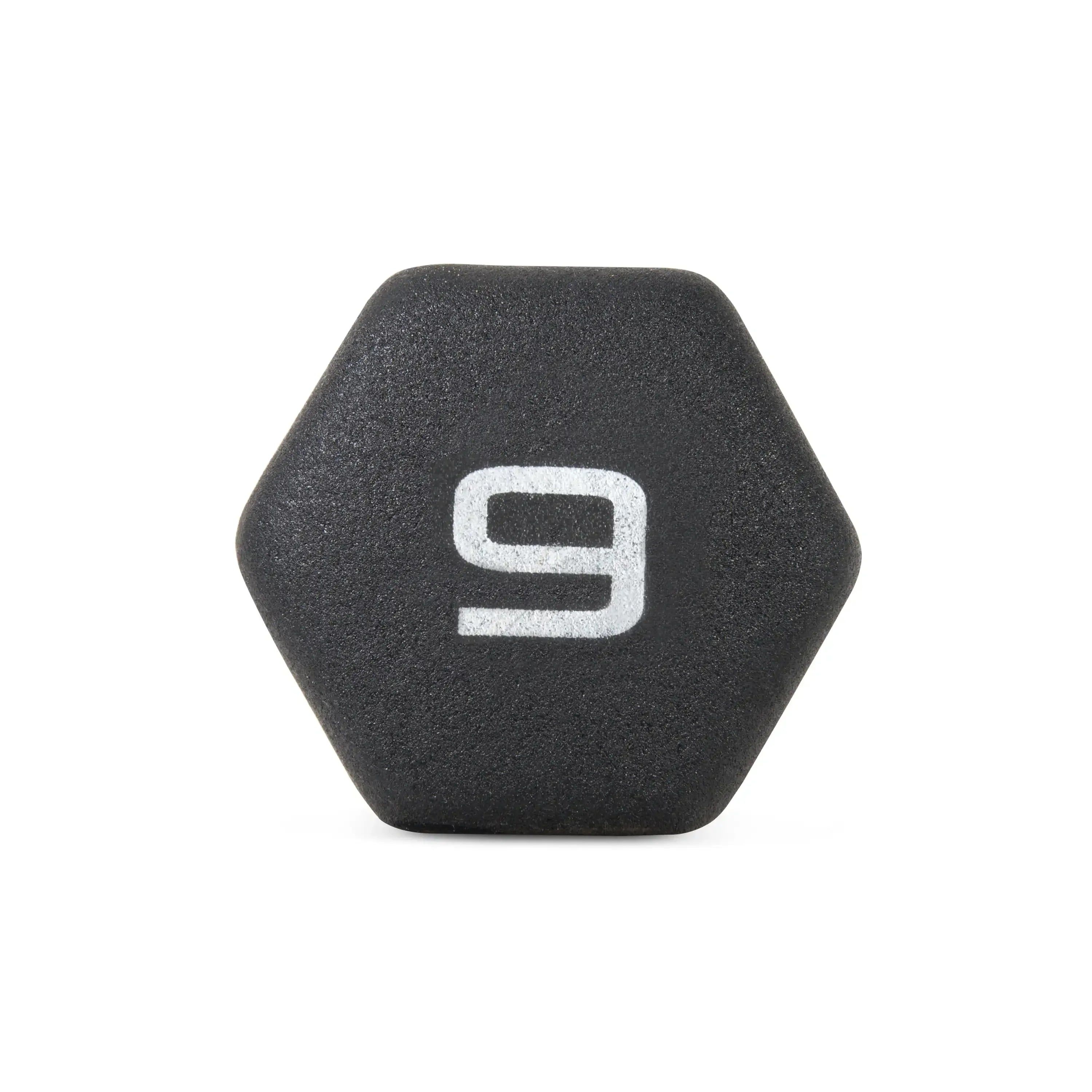9lb Pair Neoprene Dumbbells, Non-Slip Quiet Hand Weights for Home Gym, Black Coated Fitness Set - WeightCityStore