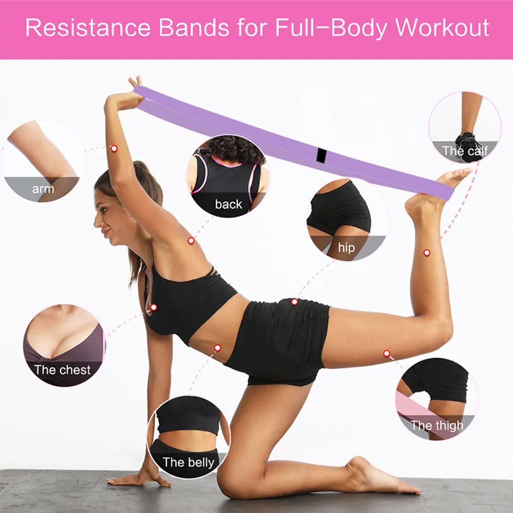 Long Resistance Bands Exercise Bands Workout Bands Stretch Bands for Women & Men Home Gym Fitness Yoga Pilates - WeightCityStore